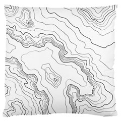 Topography Map Standard Flano Cushion Case (one Side) by goljakoff