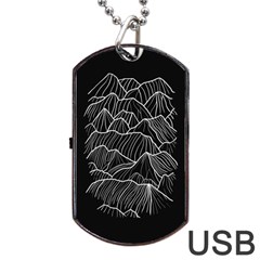 Black Mountain Dog Tag Usb Flash (one Side) by goljakoff