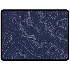 Topography Map Double Sided Fleece Blanket (large)  by goljakoff