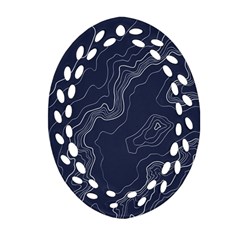 Topography Map Ornament (oval Filigree) by goljakoff