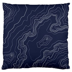 Topography Map Large Cushion Case (one Side) by goljakoff