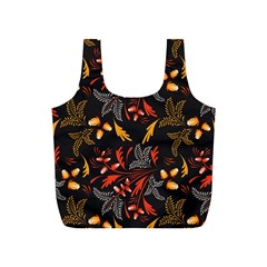 Folk Floral Pattern  Abstract Flowers Surface Design  Seamless Pattern Full Print Recycle Bag (s) by Eskimos