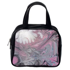 Painted Petals-marbling Classic Handbag (one Side) by kaleidomarblingart