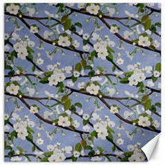 Pear Branch With Flowers Canvas 16  X 16  by SychEva
