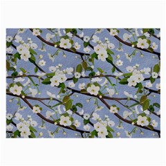 Pear Branch With Flowers Large Glasses Cloth (2 Sides) by SychEva