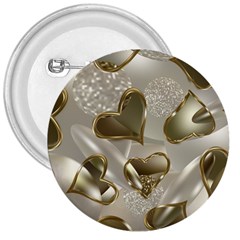   Golden Hearts 3  Buttons by Galinka