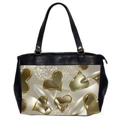   Golden Hearts Oversize Office Handbag (2 Sides)