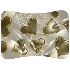   Golden Hearts Velour Seat Head Rest Cushion by Galinka