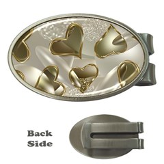   Golden Hearts Money Clips (oval)  by Galinka