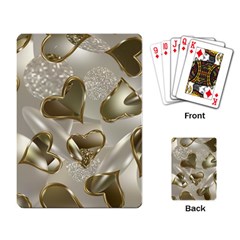   Golden Hearts Playing Cards Single Design (rectangle) by Galinka