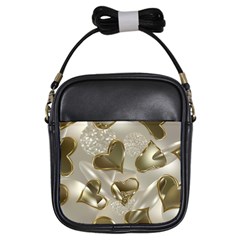   Golden Hearts Girls Sling Bag