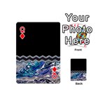 Blue Ocean Minimal Liquid Painting Playing Cards 54 Designs (Mini) Front - DiamondQ