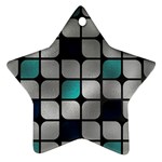 Pattern Abstrat Geometric Blue Grey Ornament (Star)