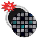 Pattern Abstrat Geometric Blue Grey 2.25  Magnets (100 pack) 