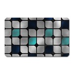 Pattern Abstrat Geometric Blue Grey Magnet (Rectangular)