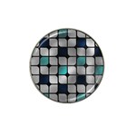 Pattern Abstrat Geometric Blue Grey Hat Clip Ball Marker