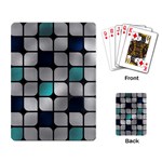 Pattern Abstrat Geometric Blue Grey Playing Cards Single Design (Rectangle)