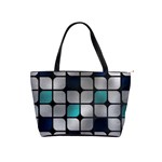 Pattern Abstrat Geometric Blue Grey Classic Shoulder Handbag