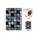 Pattern Abstrat Geometric Blue Grey Playing Cards Single Design (Mini)