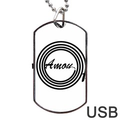 Amour Dog Tag Usb Flash (two Sides) by WELCOMEshop