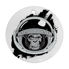 Spacemonkey Ornament (round) by goljakoff