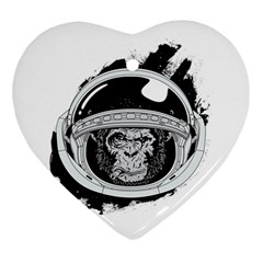 Spacemonkey Ornament (heart) by goljakoff