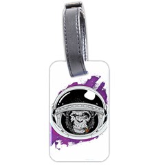 Purple Spacemonkey Luggage Tag (two Sides) by goljakoff