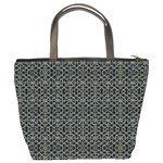 Iron Ornament Grid Pattern Bucket Bag Back