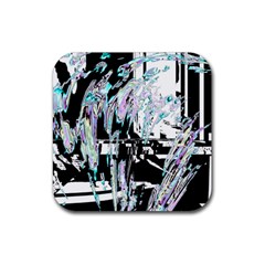 Digital Wave Rubber Coaster (square)  by MRNStudios