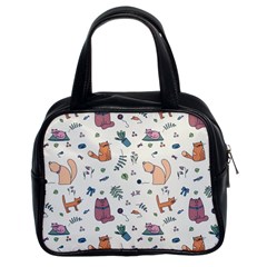 Funny Cats Classic Handbag (two Sides) by SychEva