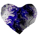 Fractal Lava Large 19  Premium Flano Heart Shape Cushions