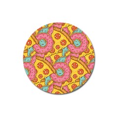 Fast Food Pizza And Donut Pattern Magnet 3  (round) by DinzDas