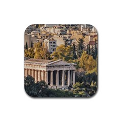 Athens Aerial View Landscape Photo Rubber Coaster (square) 