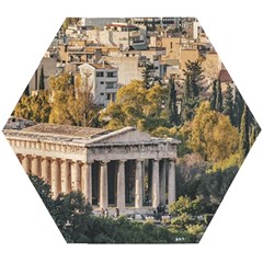 Athens Aerial View Landscape Photo Wooden Puzzle Hexagon by dflcprintsclothing