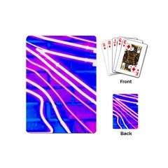 Pop Art Neon Wall Playing Cards Single Design (mini) by essentialimage365