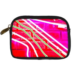 Pop Art Neon Wall Digital Camera Leather Case by essentialimage365