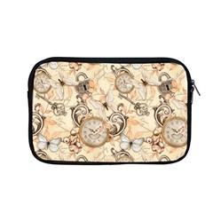 Clock Butterfly Pattern Apple Macbook Pro 13  Zipper Case by designsbymallika