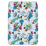 Blue Floral Stripes Removable Flap Cover (L) Front