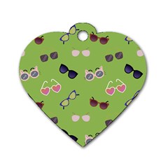 Sunglasses Funny Dog Tag Heart (one Side) by SychEva
