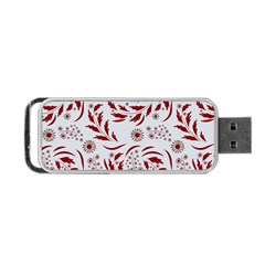 Folk Flowers Art Pattern Floral Abstract Surface Design  Seamless Pattern Portable Usb Flash (two Sides) by Eskimos