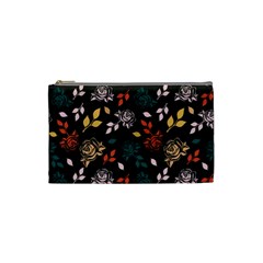 Rose Floral Cosmetic Bag (small) by tmsartbazaar