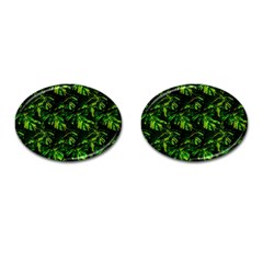 Jungle Camo Tropical Print Cufflinks (oval) by dflcprintsclothing