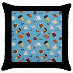 Coffee Time Throw Pillow Case (black) by SychEva