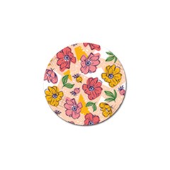 Cartoon Flowers Golf Ball Marker (4 Pack) by designsbymallika