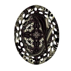 Honey Glazed Cross Oval Filigree Ornament (two Sides) by MRNStudios