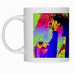 Neon Aggression White Mugs by MRNStudios