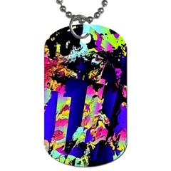 Neon Aggression Dog Tag (one Side) by MRNStudios