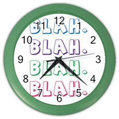 Blah Blah Color Wall Clock by designsbymallika