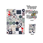 Mosaic Print Playing Cards 54 Designs (Mini) Front - Heart9