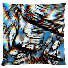 Rainbow Vortex Large Cushion Case (two Sides) by MRNStudios